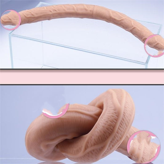 Silikoonist kahepoolne dildo Dragon