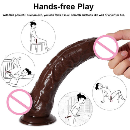 Silikoonist hands-free dildo BBC